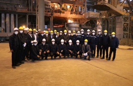 بازدید مدیران صندوق توسعه ملی از مجتمع احیاء مستقیم و فولاد سازی بردسیر  شرکت فولاد سیرجان ایرانیان